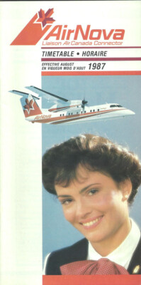 Air Nova system timetable 8/87 [1054] Buy 4+ save 25%