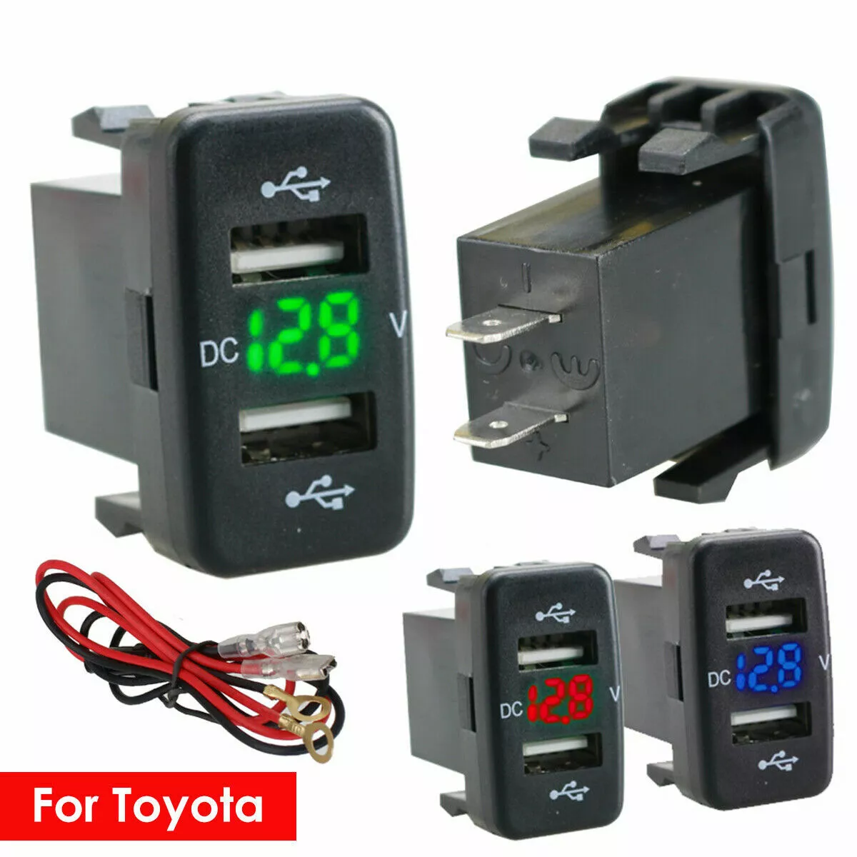 Motorrad-USB-Zigarettenanzünder-Adapter – Dual-USB-Buchse – 12 V