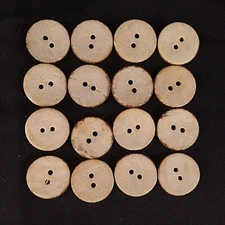 Coconut Shell Buttons 3/4" 2 Hole Brown Tan 24 Pieces 