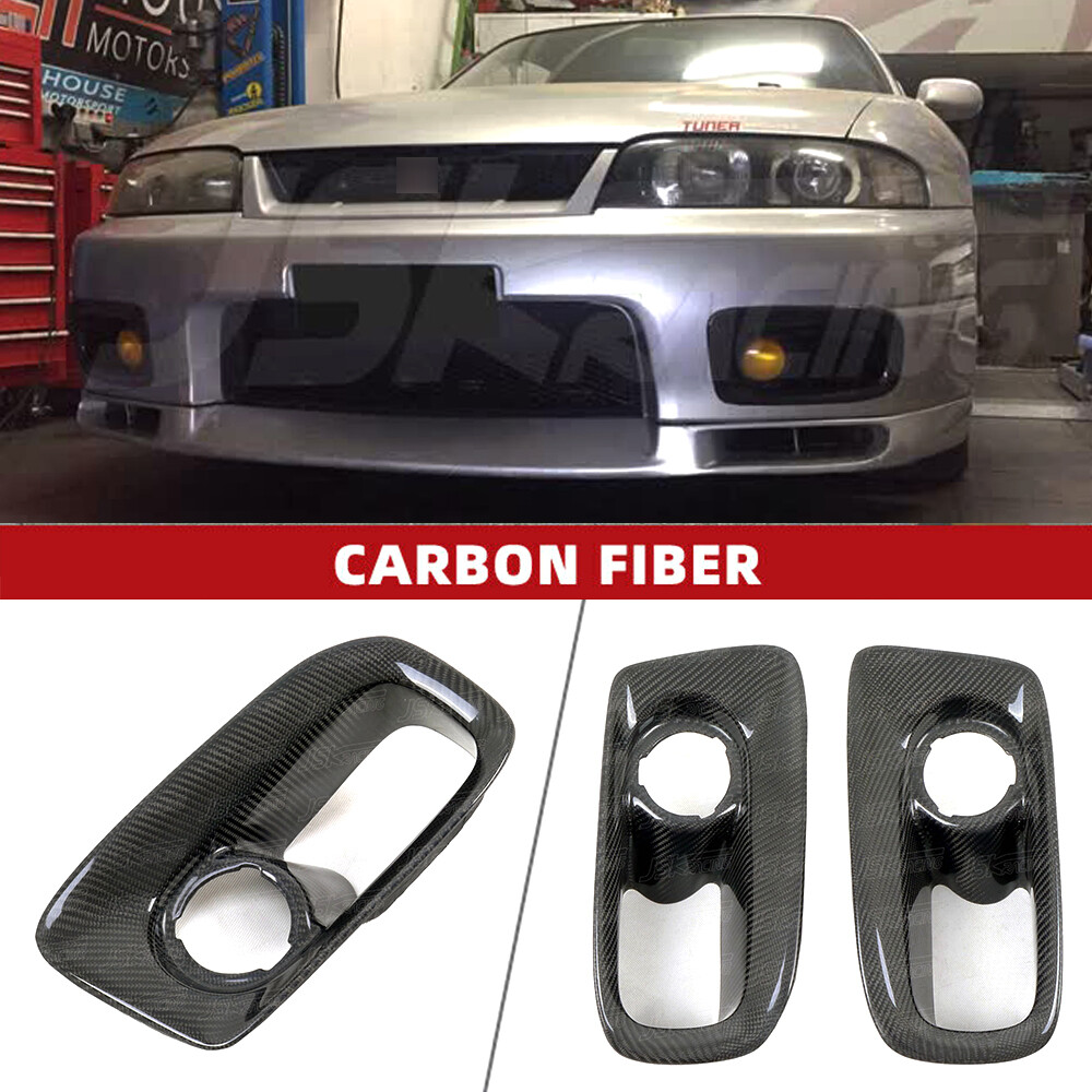 For Nissan Skyline GTR R33 Carbon Fiber Front Bumper Vent Air Duct
