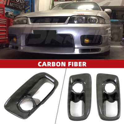 For Nissan Skyline GTR R33 Carbon Fiber Front Bumper Vent Air Duct