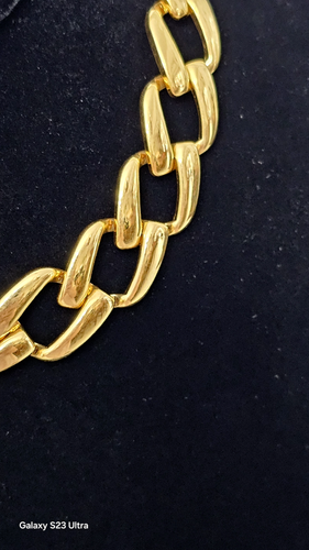 NAPIER necklace gold tone metal 16'' in Excellent condition and quite unique - Picture 3 of 12