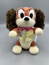 Disney Store Plush FIFI Pink Collar Minnie Mouse Dog Disney Jr Stuffed Animal