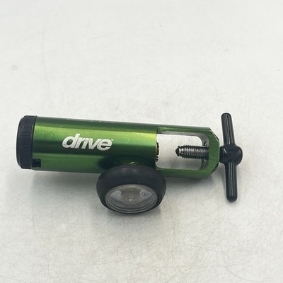 Drive 18302GN Medical Oxygen Tank Regulator Click Style Flow 0-15LPM 3000PSI Max