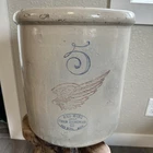 Antique Red Wing 5 gallon Large Wing Ski Oval Stoneware Crock