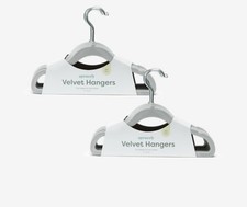 non slip velvet hangers Baby- Set Of 2 -40 Hangers In Total - grey  20 Each 
