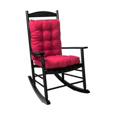 Rocking Chair Cushion Set Seat Back Cushion With Ties Indoor Rocker Wine Red