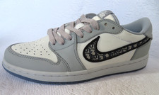 DIOR x AIR JORDAN 1 RETRO LOW LACE-UP LEATHER...