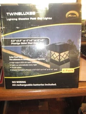 Twinsluxes Solar Post Cap Lights Outdoor Waterproof LED Fence Post Light 4 Pack