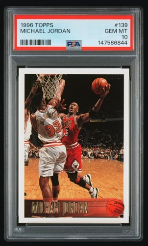 🔥 1996-97 Topps Michael Jordan #139 PSA 10 GEM MINT HOF MVP NEW CASE!