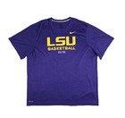 Nike DriFit Lsu Tigers Elite Basketball Short Sleeve T Shirt Purple Mens 2Xl
