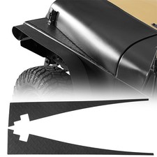 2pcs Textured Steel Black Top Fender Cover Guards Fit 1987-1995 Jeep Wrangler Yj 2pcs Textured Steel Black Top Fender Cover Guards Fit 1987-1995 Jeep Wrangler Yj