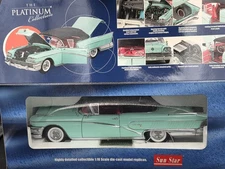 Sun Star Platinum 1958 Buick Limited Soft Top Convertible 1:18 Green Diecast Car