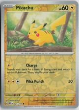 Pikachu [Reverse Holo] #25 Prices | Pokemon Scarlet & Violet 151
