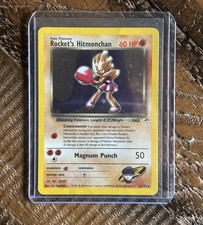 Rocket's Hitmonchan 011/132 Gym Heroes SWIRL Holo Rare Pokemon TCG Team Rocket 