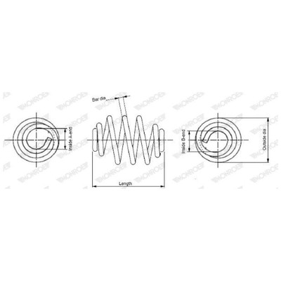 Monroe Fahrwerksfeder hinten 13333951 | 606633
