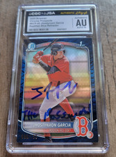 Jhostynxon Garcia Signed 2025 Bowman Baseball Card #BCP43 CGC JSA Red Sox /150