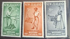 NEW ZEALAND 1960 - MUH-  WESTLAND CENTENNIAL  COMPLETE SET.