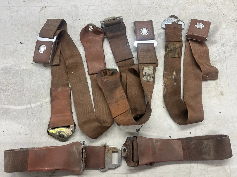 1965-67 FORD FAIRLANE COMET CYCLONE TORINO COPPER SEAT BELT PARTIAL SET ORIGINAL - Image 2 of 2