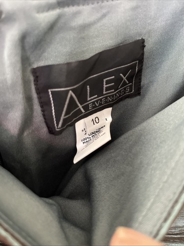 alex evenings 10 Off Shoulder Taffeta Mother Bride Wedding Event Maxi Dress New - Picture 6 of 11