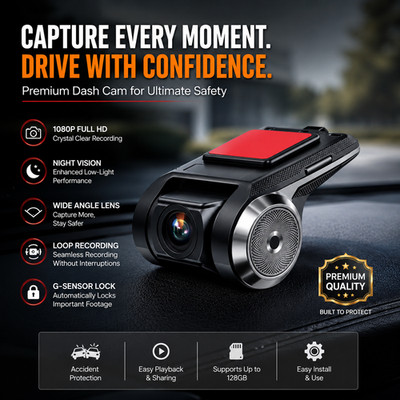 1080P Dual Lens Car DVR Dash Cam ADAS GPS LDWS USB Video Recorder for Android