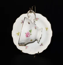 Johann Haviland Rosebud Footed Cup & Saucer | Multiple Sets Available