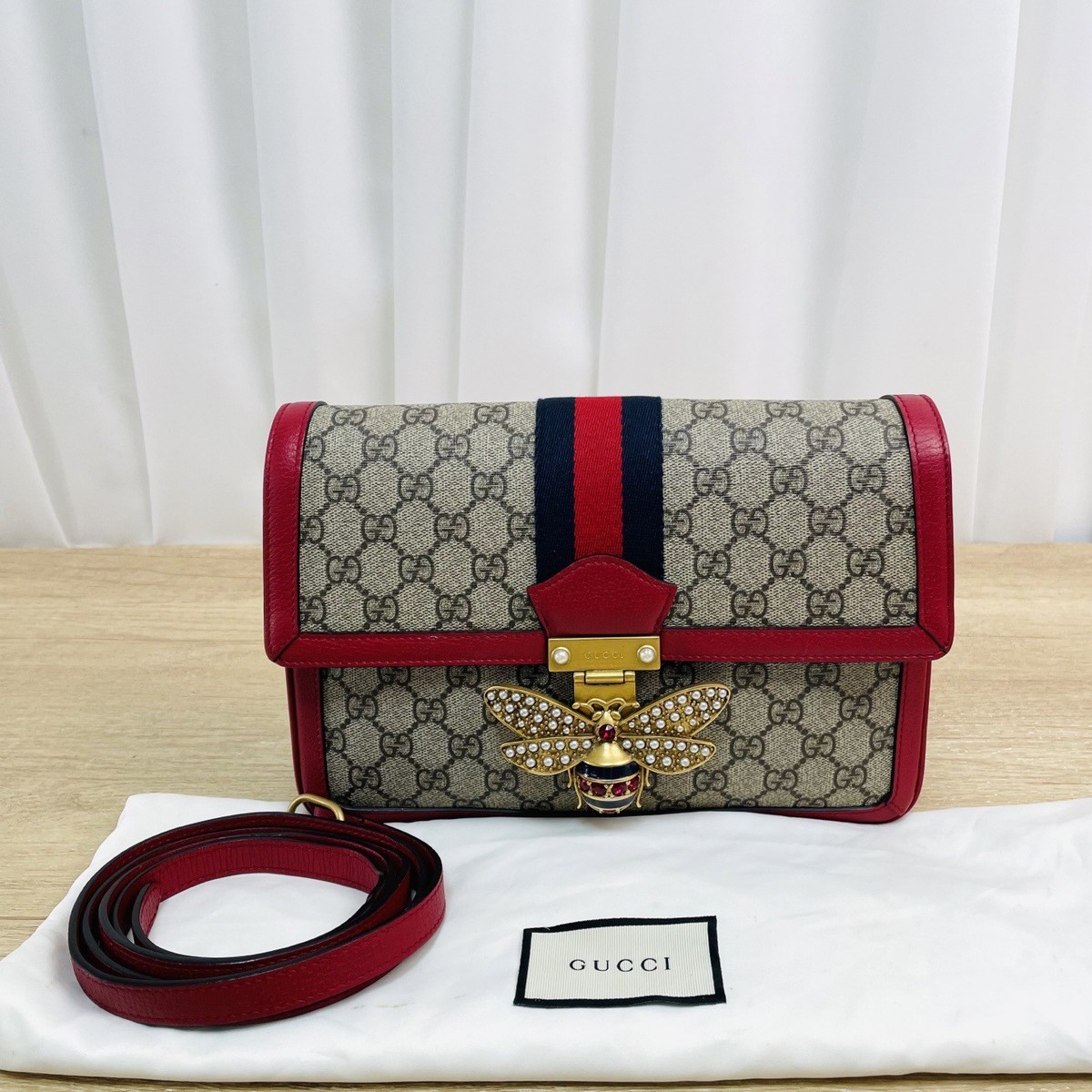 Gucci GG Supreme Coated Canvas Queen Margaret Shoulder Bag | eBay