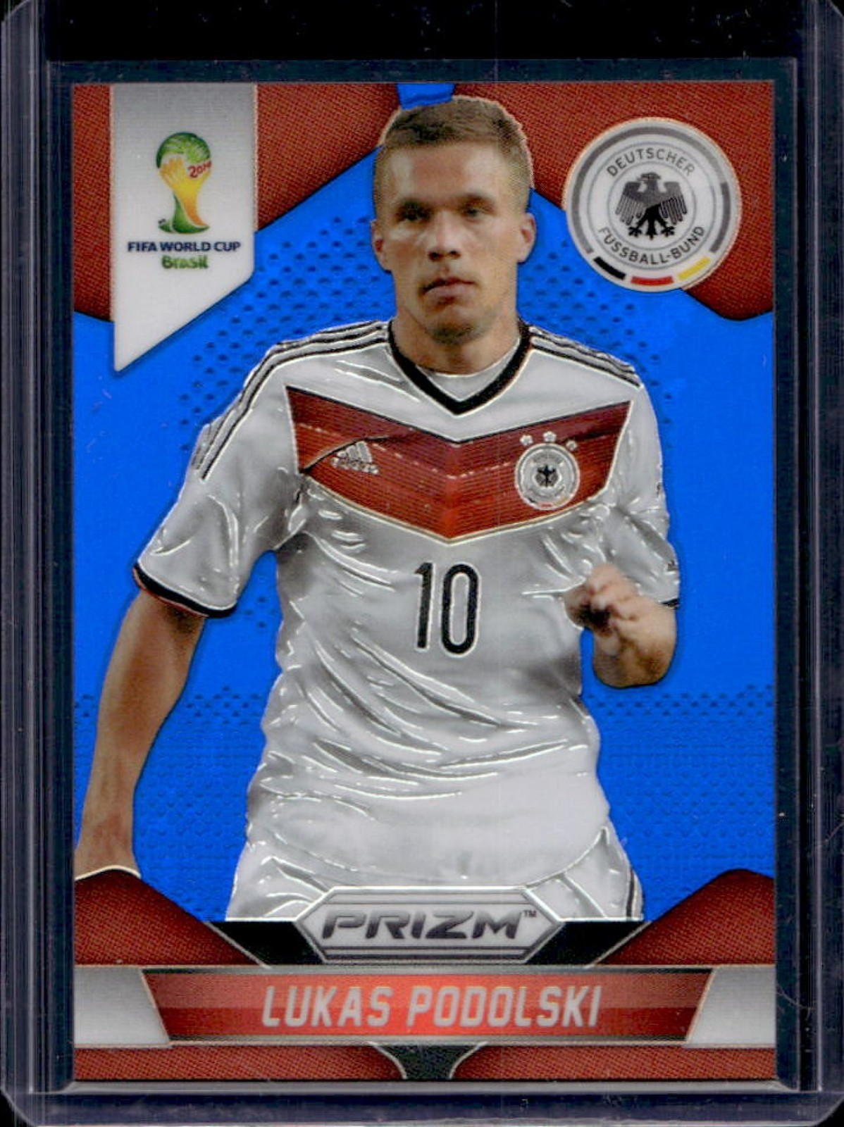 2014 Prizm World Cup Lukas Podolski Prizm Blue #26/199 Germany