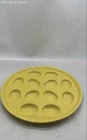 Fiesta Yellow Deviled Egg Plate Vintage Homer Laughlin Ceramic 12 Slot