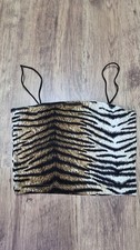 Animal Print Cropped Top  Size S