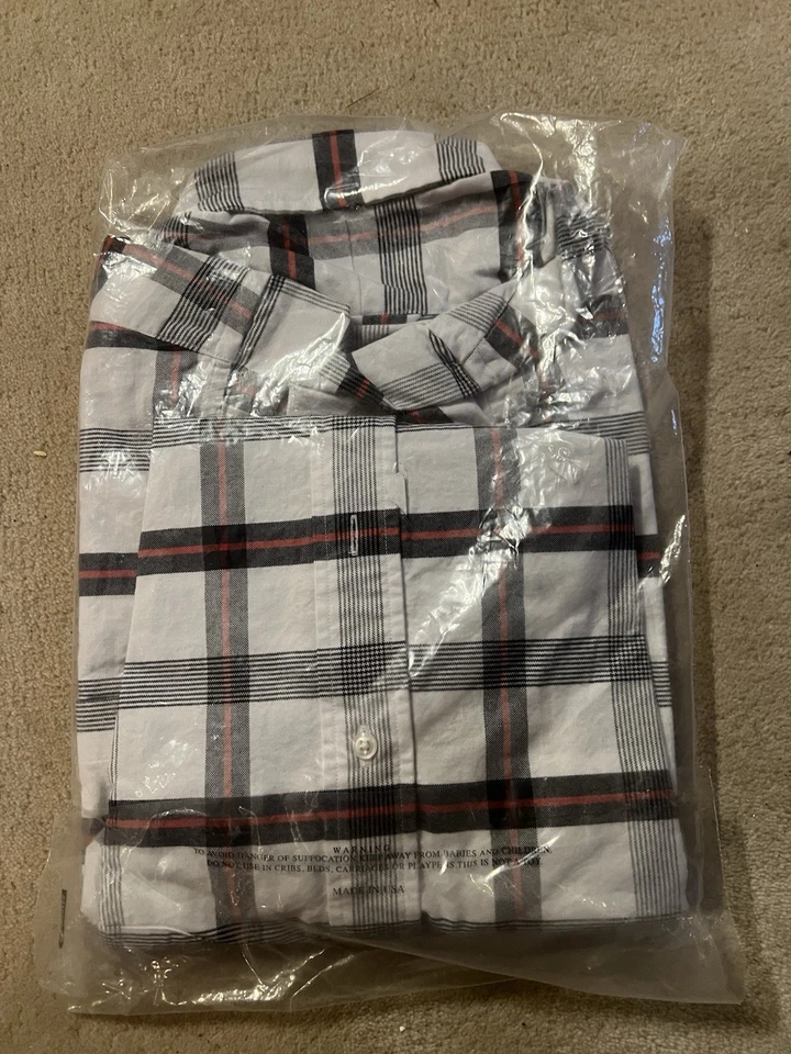 $425 Thom Browne White Shirt Striped L/S Button Down SS16 USA Made Men's Size 1 - Image 3 of 3