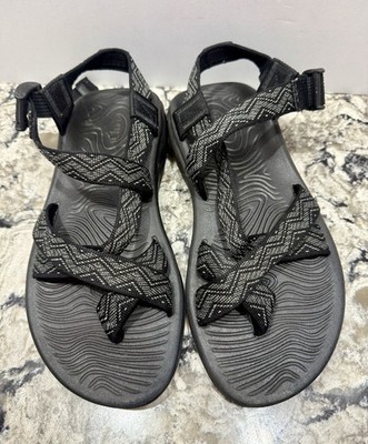 Chaco Z/Cloud 2 Classic Women's Sport Sandals Size 7 Black White Zig-Zag
