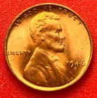 1946-S Lincoln Wheat Cent Penny GEM RED BU From an Original Bank Roll