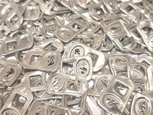RED BULL STAMPED  ALUMINUM TABS - 100 TABS PULL TABS