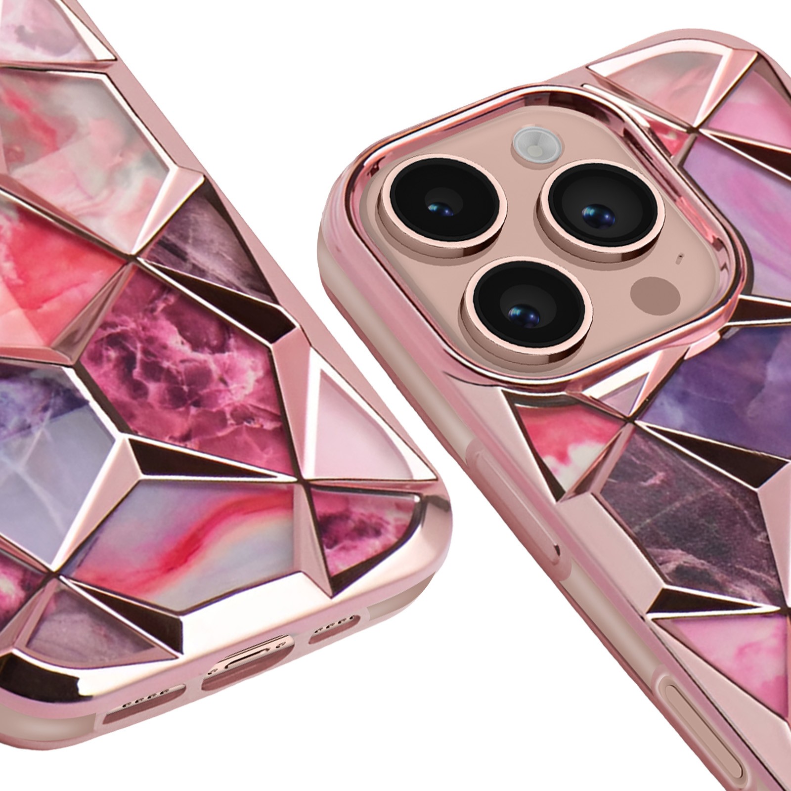 Protection iPhone 16 Pro antichoc Twinki finition champagne