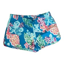 NWT Gymboree Girls Swim Shorts Size M 7-8 Blue Tropical Print board UPF 50