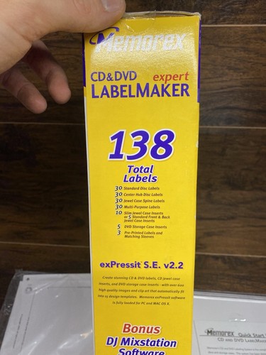 Memorex CD DVD Expert Labelmaker Labels DJ Mixstation Software PC + Blank Discs - Picture 9 of 13