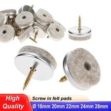 Screw in felt pads chair leg floor protectors furniture feet pads 18mm - 28mm