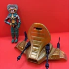 VTG 1986 Hasbro G.I. Joe ARAH 4" Cobra Emperor Serpentor Figure w/ Air Chariot