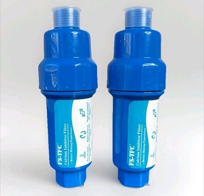 2x Calcium Inhibitor Filter Removable & Replaceable Anti-Scale Inline Water NEW