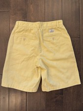 Vineyard Vines Club Shorts Mens Size 28 Yellow Chino Flat Front 9  Inseam