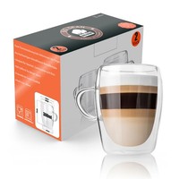 6X Doppelwandige Latte Macchiato GläSer Mit Henkel 300Ml TeegläSer ThermogläSer