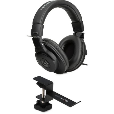 Audio-Technica ATH-M30x Closed-back Monitoring Headphones with Hanger Bundle