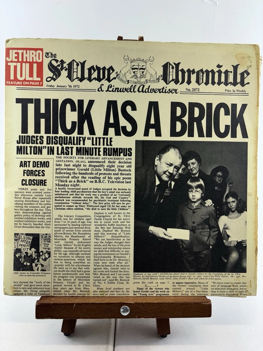 英LP Jethro Tull Thick As A Brick 1stプレス Jethro Tull Thick As A Brick Lp for sale | eBay