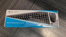 V7 Wireless Desktop Keyboard and Mouse CKW200US New