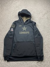 Dallas Cowboys Hoodie Youth Large 14-16 Black Nike Salute to Service NFL