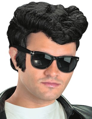 Greaser 50er Jahre Danny Rock & Roll Herren Kostüm Perücke