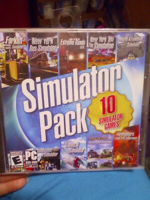 SIMULATOR PACK, NIB, PC DVD-ROM 10 Games In 1 pack New Sealed