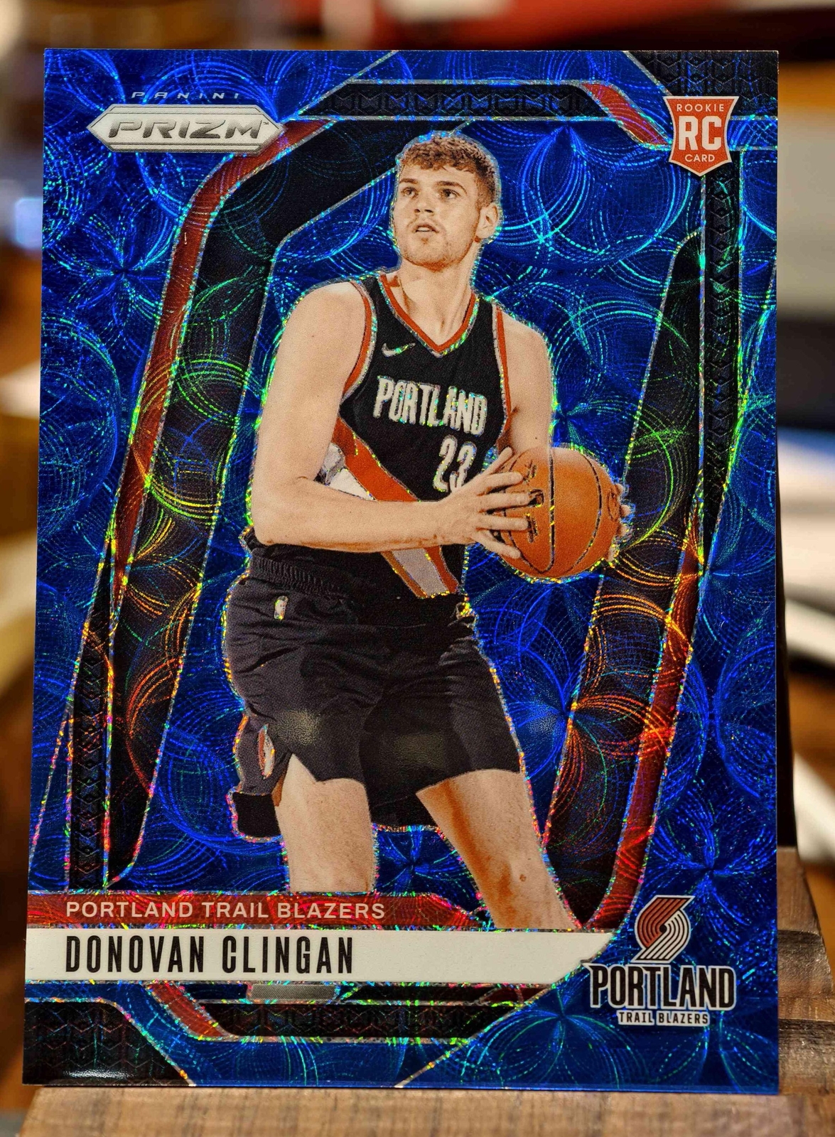 2024-25 Panini Prizm Donovan Clingan #221 RC Rookie Blue Scope /49