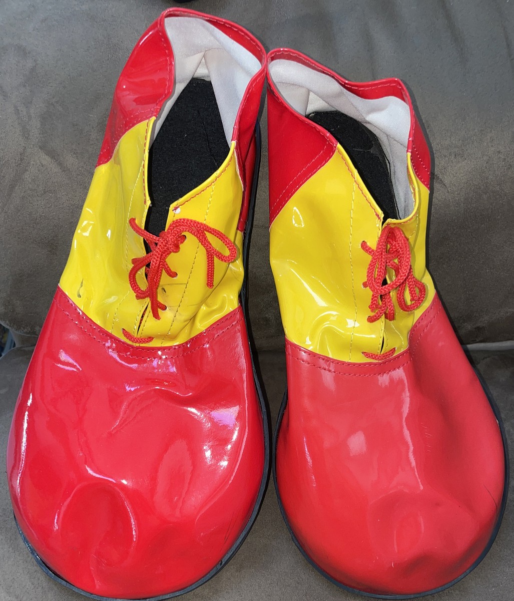 Deluxe Clown Shoes Adult Red Yellow Deluxe Clown Shoes Adult Red Yellow